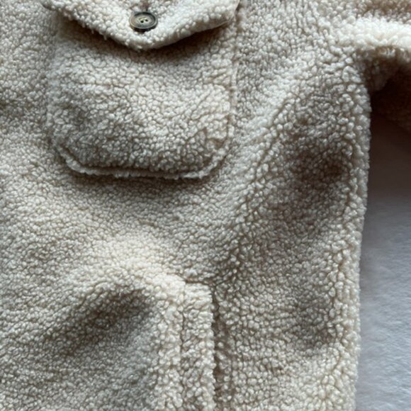 Koolaburra by Ugg Cream Sherpa Shirt Shacket- Size L - Picture 4 of 10